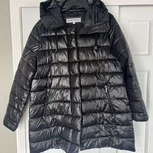 Nine West Black Puffer Coat